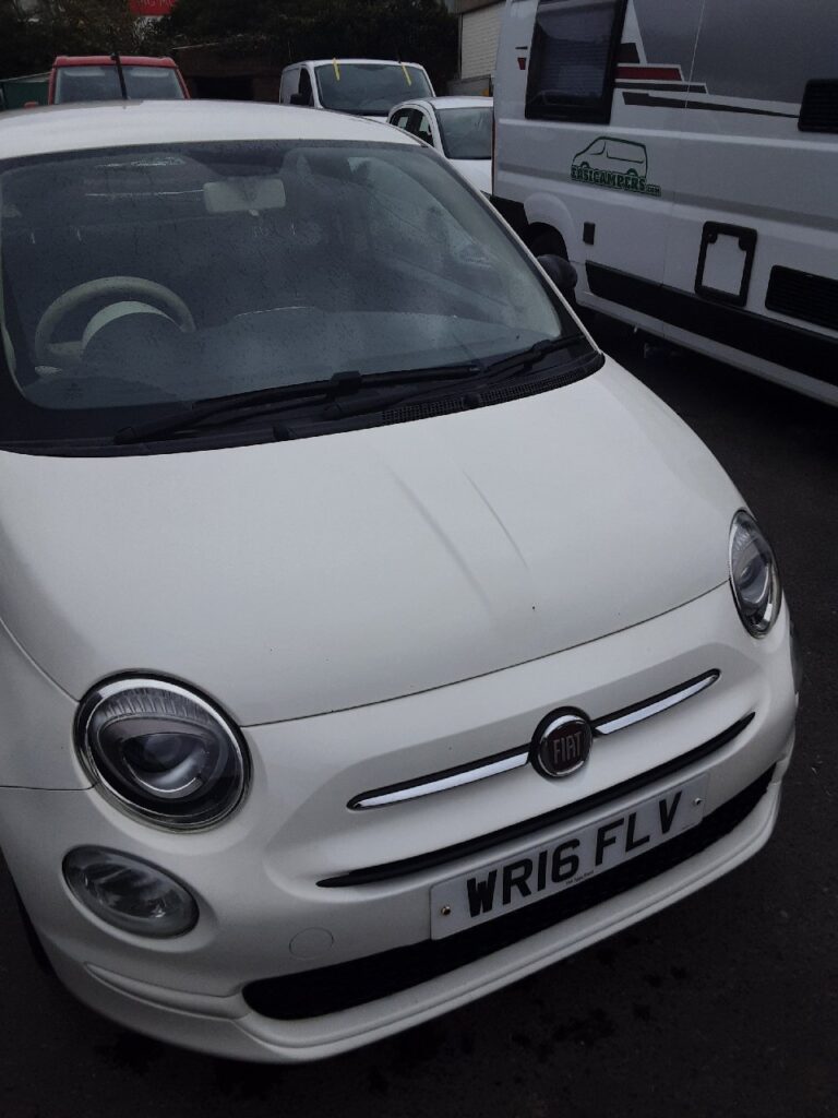 🚗 For Sale: White 16 Plate Fiat 500 🚗