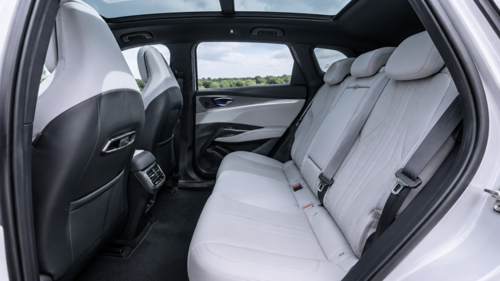 Spacious rear passenger seating row inside a mid-sized modern SUV